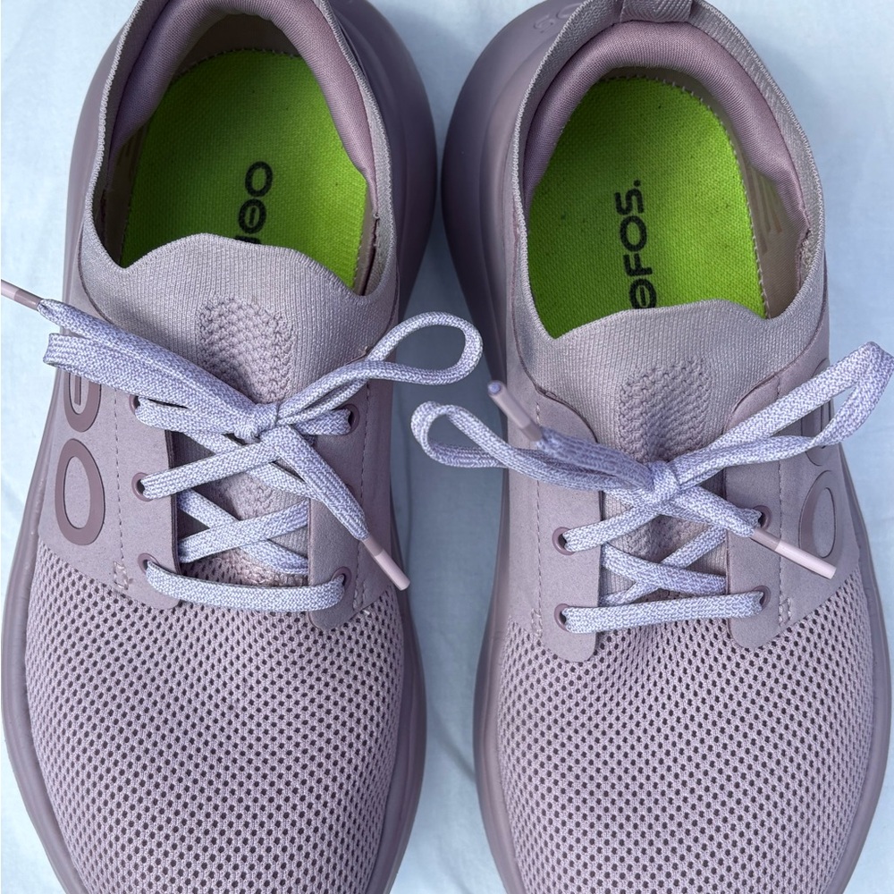 OOFOS Women's Oomys Stride Sneakers - Pink - Picture 3 of 9
